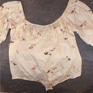 Free People FP Floral Bodysuit